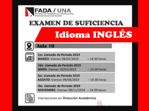 Examen de suficiencia Idioma INGLES