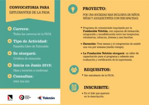 Convocatoria para estudiantes de la FADA